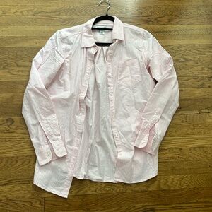 Amazon Essential Pink Striped Button Down